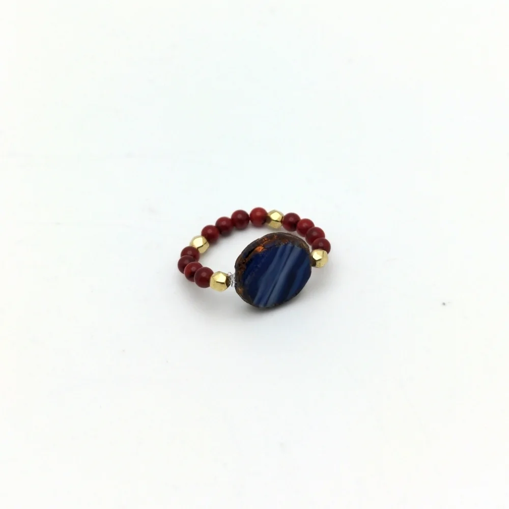Sapphire Blue Medallion Ring